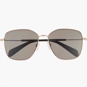 rag & bone 57mm Square Sunglasses in Rose Gold NWT